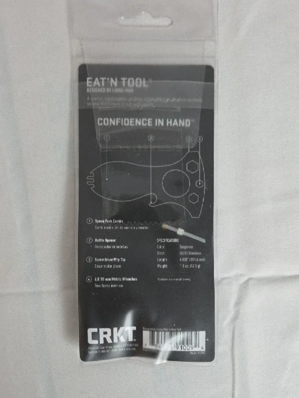 CRKT Eat'n Tool Lightweight Orange Multi-Tool Spoon-Fork